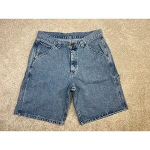 Vtg Lee‎ Dungarees Men's Relaxed Fit Straight Leg Carpenter Denim Shorts W33 L9